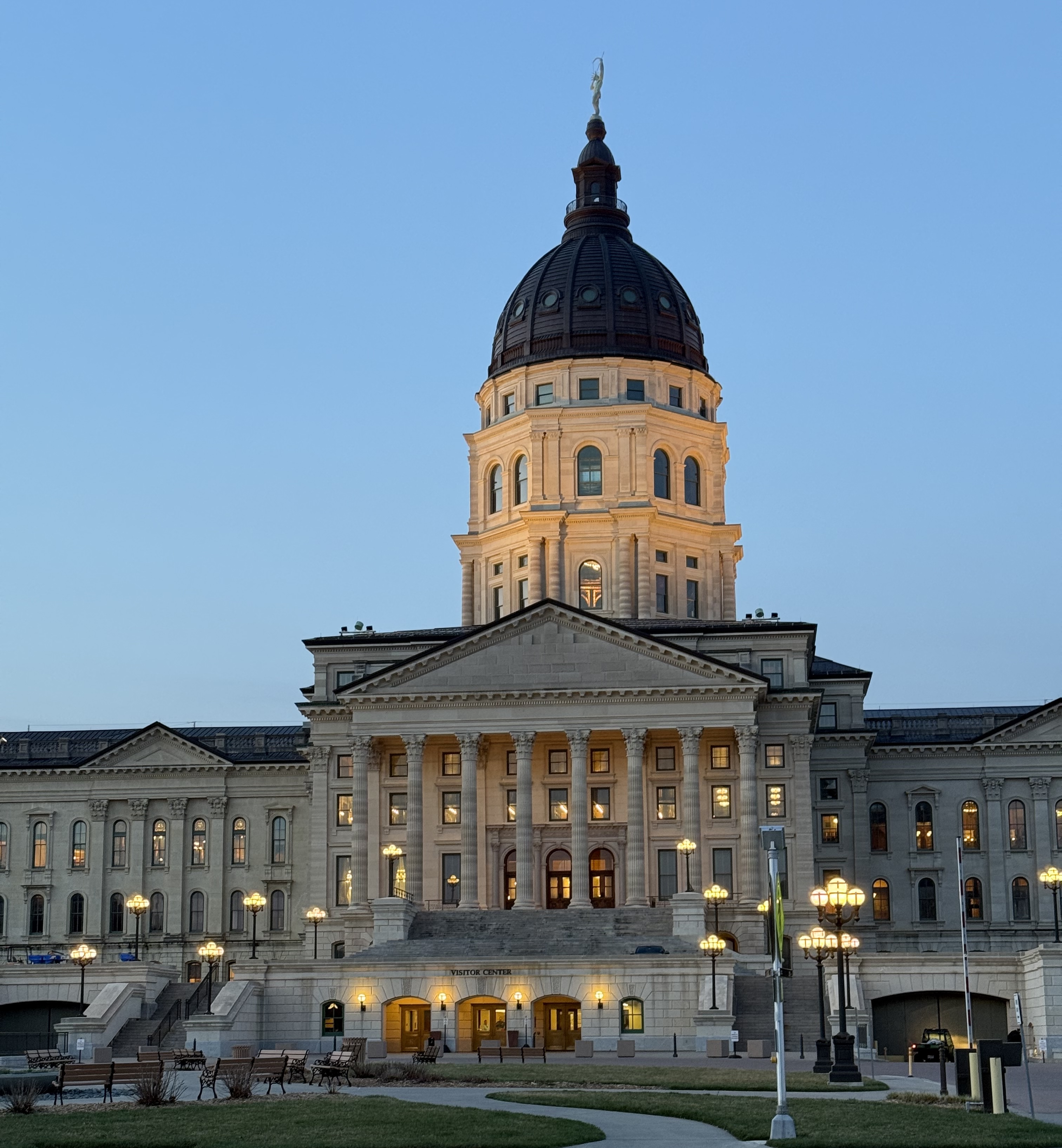 Kansas Statehouse at dawn
