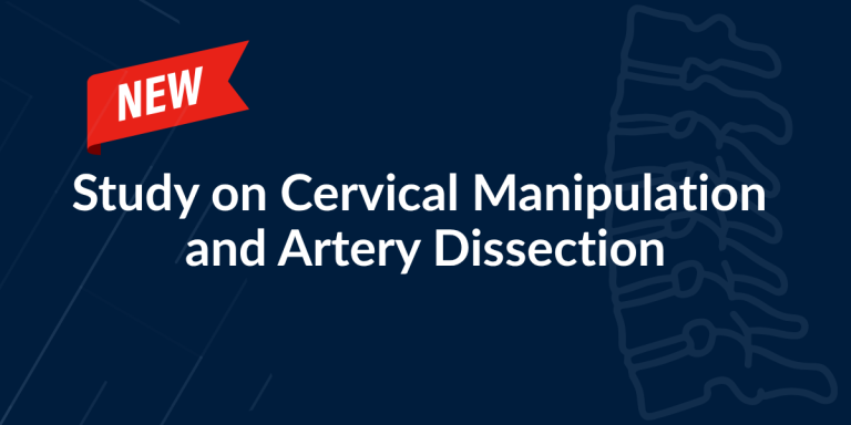 New Large Study Finds No Increased Rick of Cervical Artery Dissection Following Cervical Manipulation